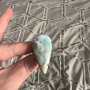 Larimar large prong set alchemia ring